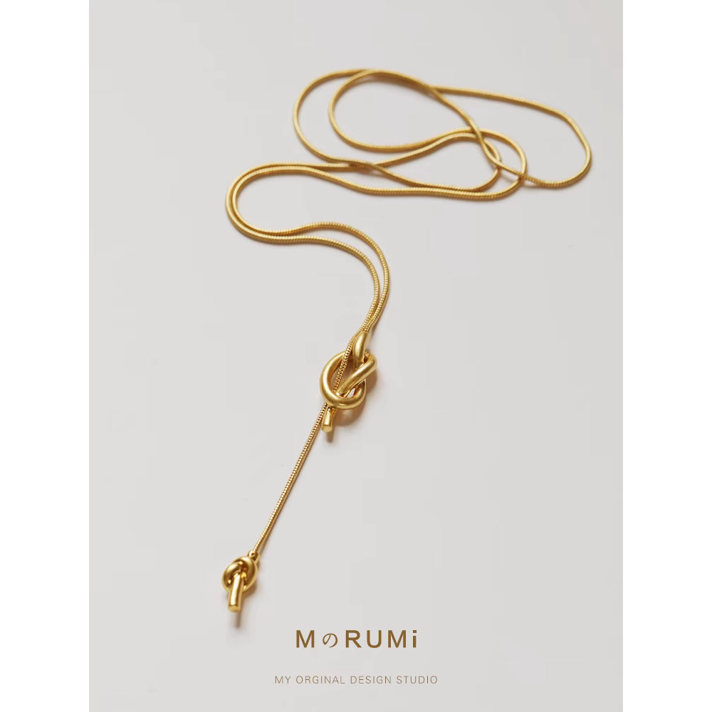 พร้อมส่ง | IRIS VINTAGE x MのRumi l Traping chain necklace GV202425 เครื่องประดับ ทอง 18k สร้อย