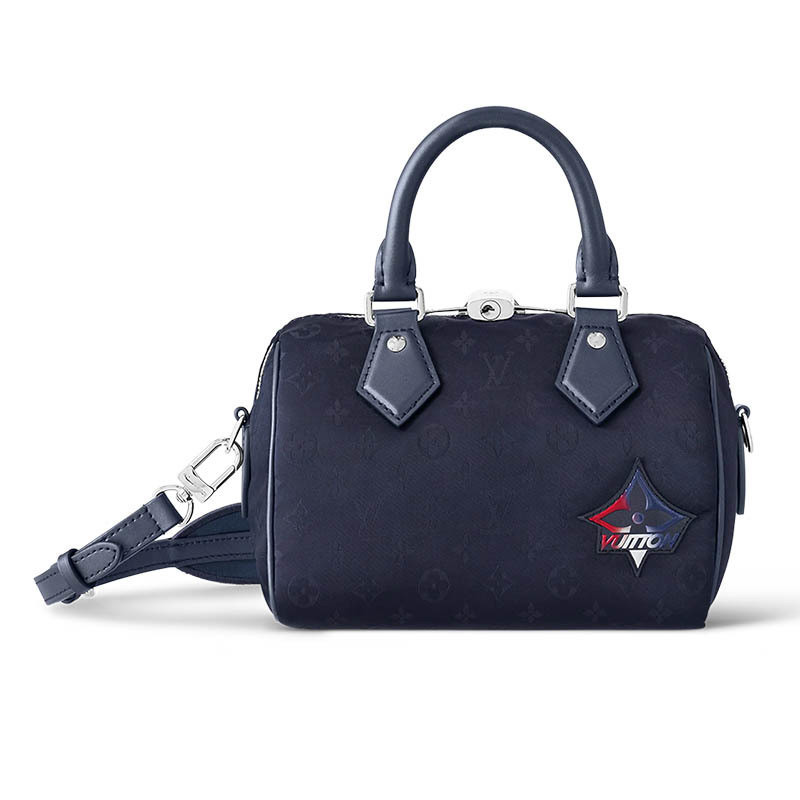 Louis Vuitton/Louis Vuitton Women's Bag LV Speedy 20 Navy Blue Nylon Convenient Casual Shoulder Handheld Pillow M23445