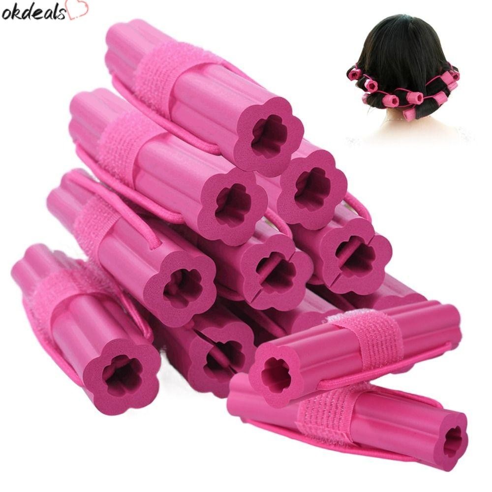 Okdeals โฟมลูกกลิ้งผม,ฟองน้ํานุ่มนํามาใช้ใหม่ไม่มีคลิปCozy Curlers,เครื่องมือไม่เป็นอันตรายเครื่องมือจัดแต่งทรงผมใช้Sleepผมยาวหัวดัดผมผู้หญิง