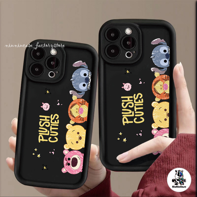 สำหรับ Oppo A17 A57 A78 A16 A55 A53 A77 A31 A76 A33 A16k A15 A94 A98 A17k พูห์หมีทิกเกอร์รูปแบบซิลิโคนกรณีโทรศัพท์