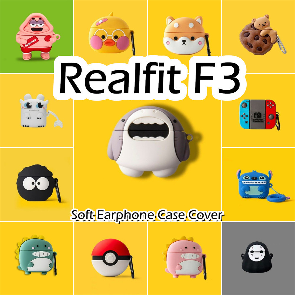 พร้อมส่ง! นําไปใช้กับ Realfit F3 เคส Case เคสหูฟัง การ์ตูนซอก ซิลิโคนนุ่ม เคส เคสหูฟัง NO.1