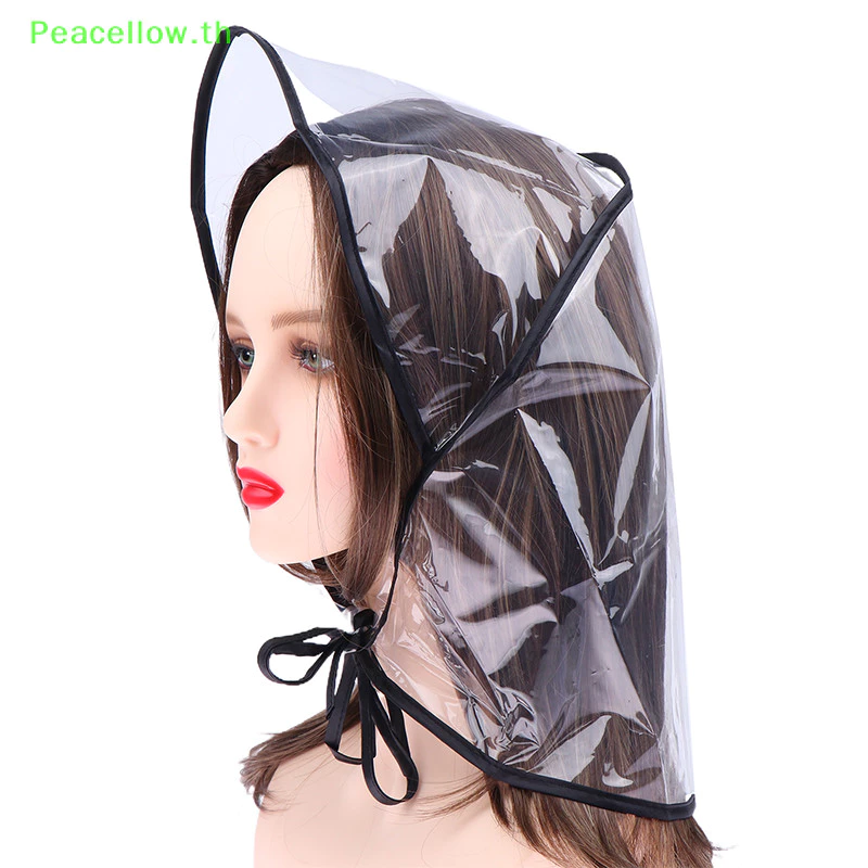 Peacellow หมวกกันฝนพลาสติกสำหรับผู้หญิง thumbnail 4