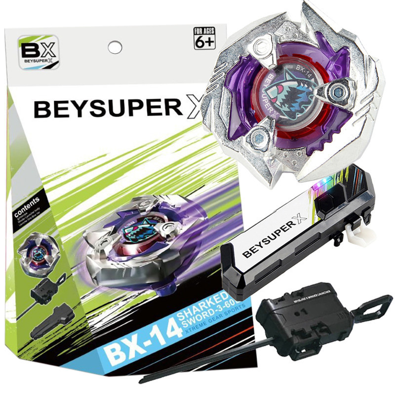 เบย์เบลด X BX-14 Shark Edge Beybladed Xtreme LED จับกระชับ พร้อมตัวปล่อยกริป สําหรับเบย์เบลด ระเบิด ของเล่นเด็ก ของขวัญวันเกิดเด็ก