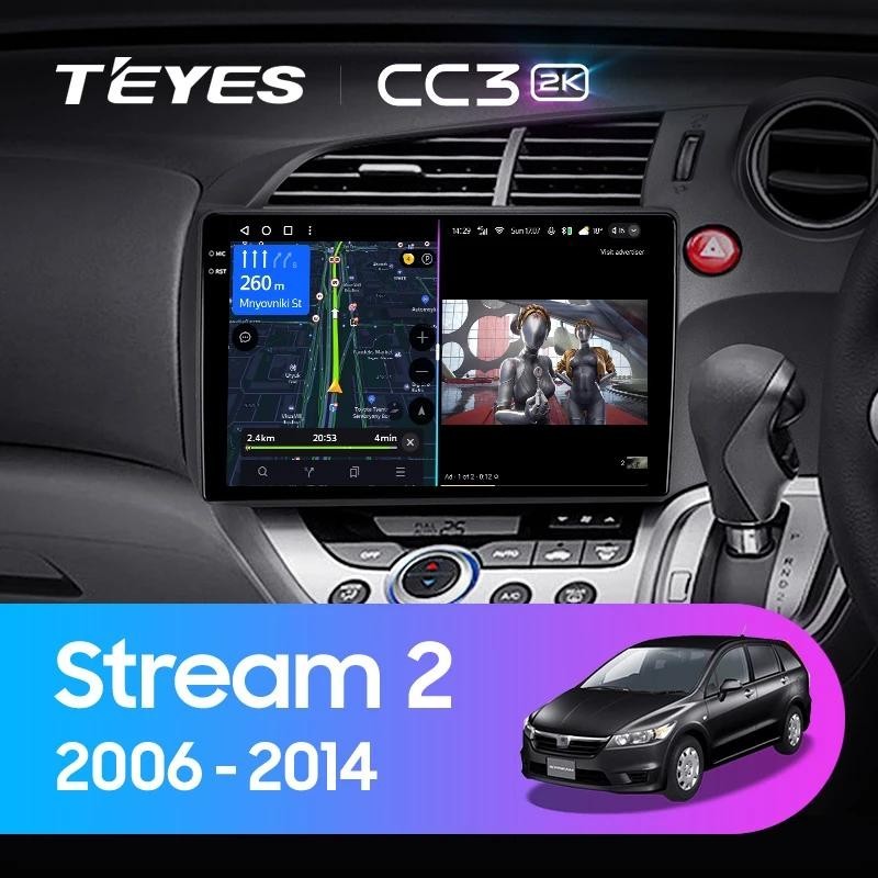 Teyes CC3L CC3 2K สําหรับ Honda Stream 2 2006 - 2014 ขวามือไดรฟ ์ รถวิทยุมัลติมีเดียเครื ่ องเล ่ นวิดีโอนําทางสเตอริโอ GPS Android 10 ไม ่ มี 2din 2 din dvd