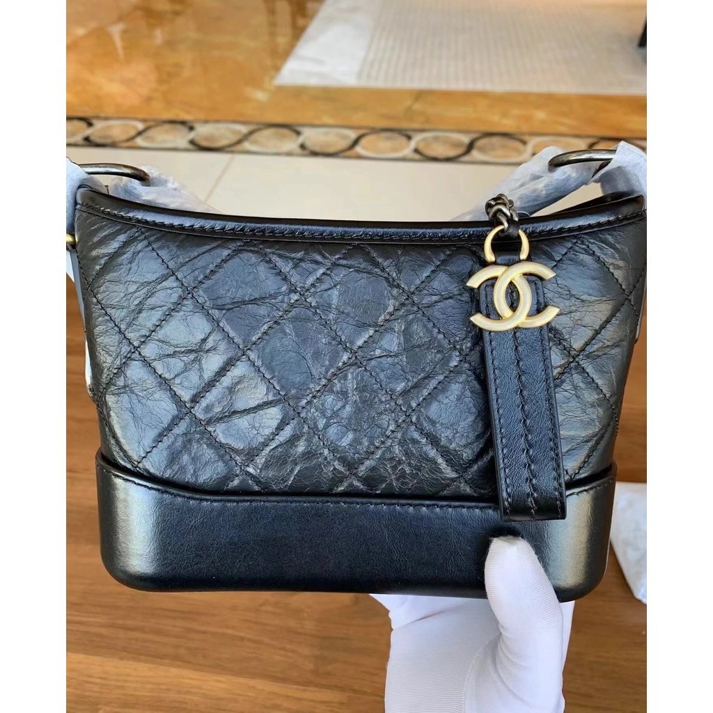 [ คุณภาพสูง ] Gabrielle Stray Bag Black Classic Diamond Check Chain Bag Shoulder Messenger Bag Female Bag