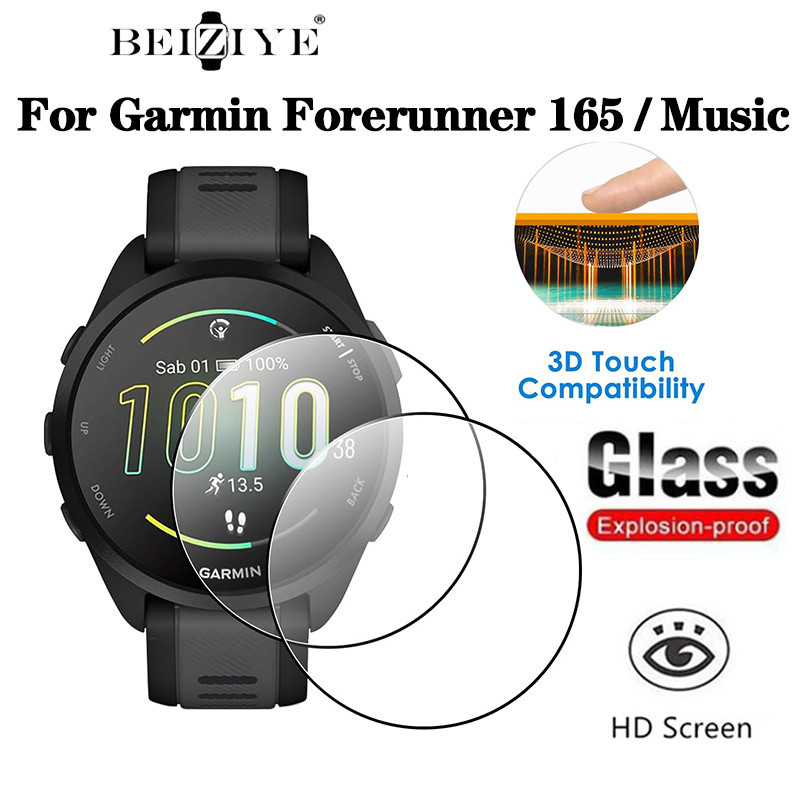 2 ชิ้น Clear HD ป้องกันหน้าจอสําหรับผู้เบิกทาง Garmin 165 เพลง 9H Premium กระจกนิรภัยสําหรับผู้เบิกทาง Garmin 165 Anti-Scratch ฟิล์มแก้ว