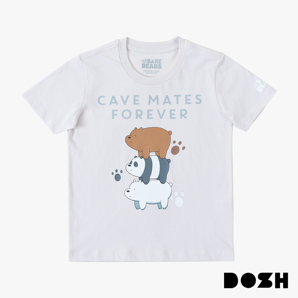 เสื้อยืดผ้าฝ้ายพิมพ์ลายChildren T-SHIRTS WE BARE BEARS เสื้อยืดเด็กคอกลม แขนสั้นDBBBT5028-GY cute