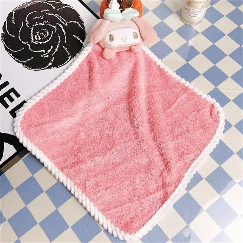 ผ้าเช็ดมือ Sanrio Cinnamoroll Kuromi Kawaii ลายการ์ตูนตุ๊กตาผ้าเช็ดมือสำหรับเด็ก ผ้าเช็ดมือไมโครไฟเบอร์ดูดซับน้ำได้ดี จัดส่งรวดเร็ว - รูปที่ 6