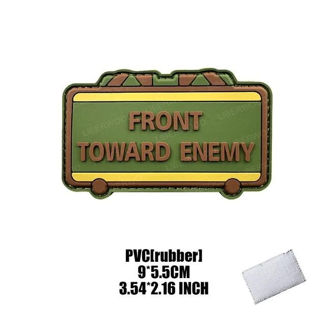 ปักด้านหน้า Toward Enemy ยุทธวิธี velcro Patch Touch Fastener Badge PVC ยางกล้องโทรทรรศน์ Ageency Arms Emblem Appliques - รูปที่ 7
