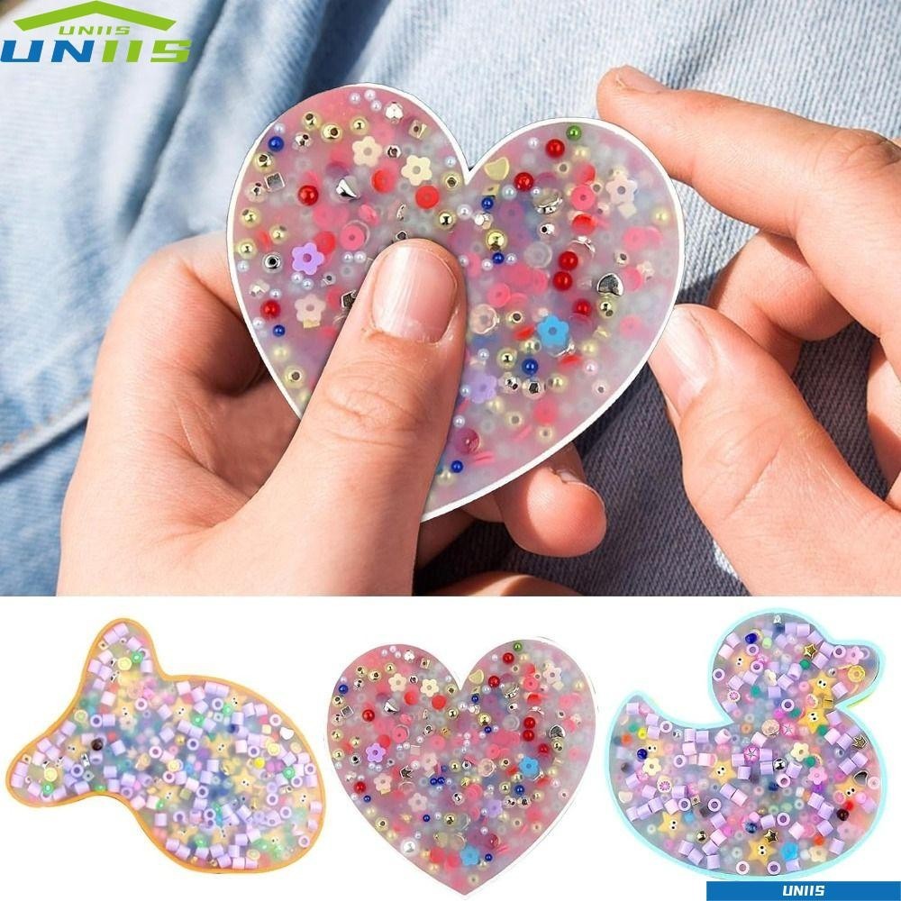 Uniis Duck Picky Pad,ซิลิโคนความเครียดบรรเทาผิวหยิบของเล่นFidget,Creative Sensory Trichotillomaniaความวิตกกังวลของเล่นPad Pick Pad Fidgetสําหรับผู้ใหญ่เด็ก