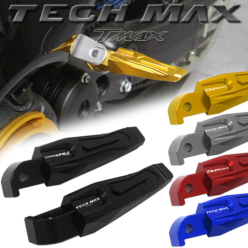 สําหรับyamaha T MAX TMAX 560 T-MAX560 TECHMAX 2022 2023 รถจักรยานยนต์CNCอลูมิเนียมRearset Footrestsส่วนที่เหลือเท้าหมุดเท้าเหยียบ