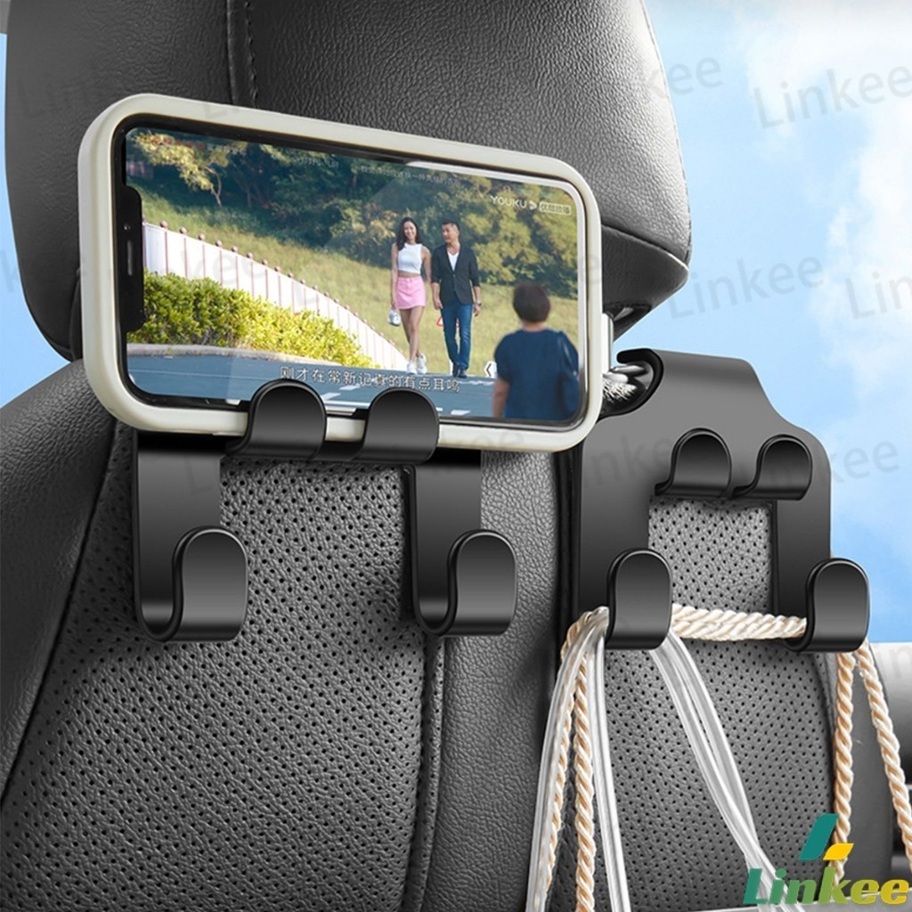 Linkee ตะขอแขวนหลังรถ สีดำ ตะขออเนกประสงค์ในรถ Car Hook ราคา ถูกที่สุด ดีลบีเคเค แกลเลอรีภาพที่ 2