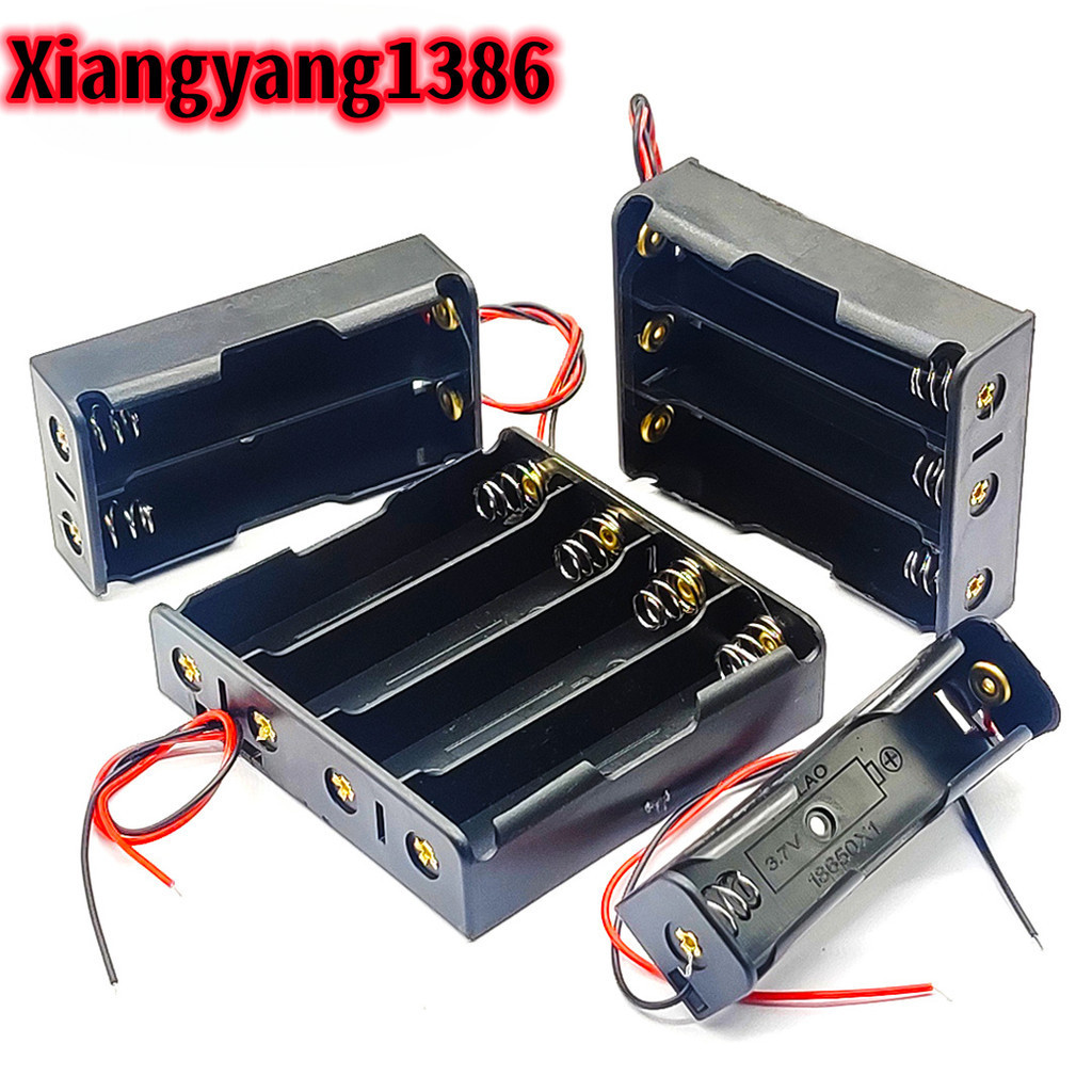 2PCS/ LOTParallel สไตล์ 1X 2X 3X 4X 18650 แบตเตอรี่ผู้ถือ 3.7V พลาสติกกล่องเก็บแบตเตอรี่ผู้ถือกรณีพร้อมตะกั่วลวด