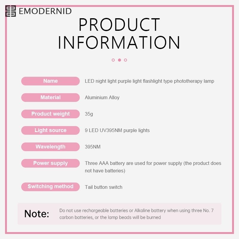 เครื่องอบเล็บเจล UV LEDแบบไฟฉาย หลอดไฟ LEDต้องใช้ถ่านAAA3/ก้อน ขนาดเล็ก 9 ดวง ใช้งานง่าย-em - รูปที่ 5