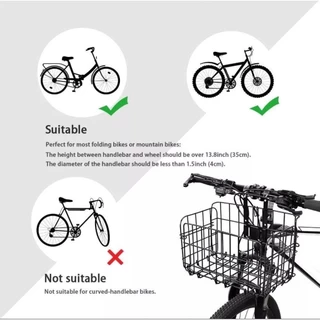 ตะกร้าจักรยาน ตะกร้าเหล็ก สแตนเลส ตะกร้าแขวน จักรยาน BIKE FOLDABLE BASKET THICKEN IRON STRONG DURABLE STORAGE UP TO 10KG