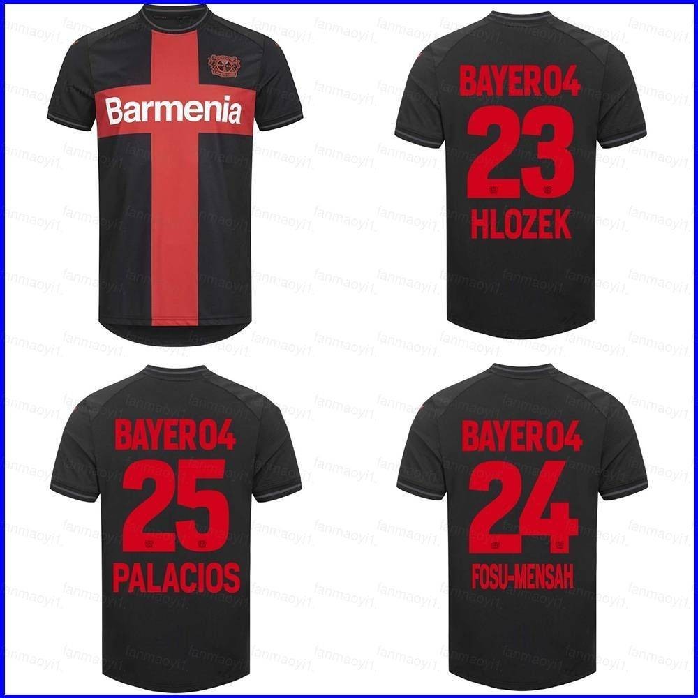 2023-2024 Bundesliga Bayer 04 Leverkusen Hlozek Fosumensah Palacios home jersey เด ็ กผู ้ ใหญ ่ Tshirts Plus ขนาด