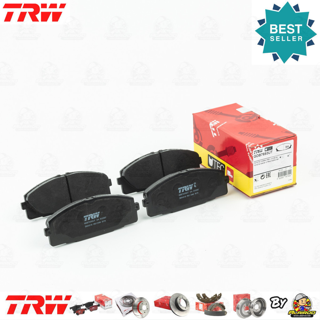 ผ้าเบรคหน้า Toyota Hiace LH125,172,184,Commuter KDH222,KDH202,KDH223  TRW U-TEC GDB 7693 UT