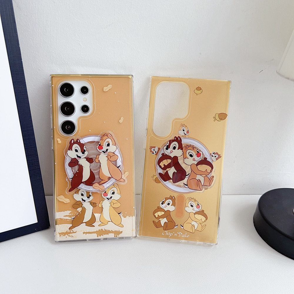 สําหรับ Samsung Galaxy S24 Ultra S23 Ultra น่ารักบาง Anti-DROP S24+ S23 Plus กรณีการ์ตูนออกแบบ PC รูปแบบผู้ถือแหวนฝาครอบ