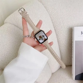 Nistart หนังระบายอากาศ smart Watch สําหรับ Apple Watch 49/44/40/42 มม.41 มม.45 มม.38 มม.,ใหม่ slim หนังผู้หญิงสร้อยข้อมือเหมาะสําหรับ iWatch Ultra2 ultra 9 8 7 6 5 SE 4 3 2 1