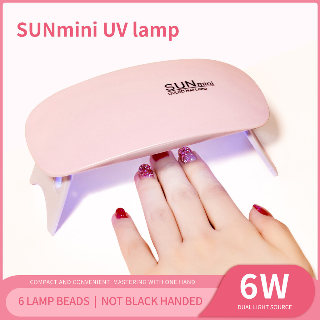 ไฟอบเล็บขนาดเล็ก 6W 1 ดวงพร้อมรังสียูวี/เครื่องชาร์จ led Micro USB ที่มีประโยชน์สําหรับบ้าน