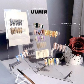 UUMIR   แผ่นบอร์ดอะคริลิค โชว์เล็บปลอม แต่งลูกไม้ สําหรับตกแ…