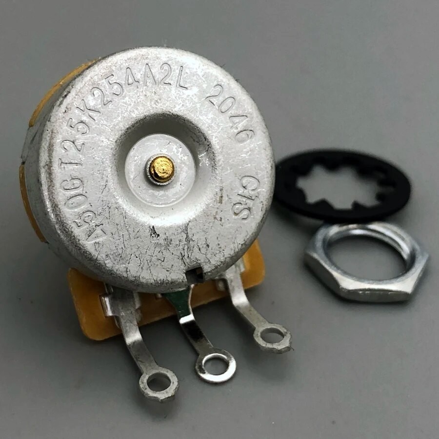 Cts ของแท้ 500K 250K กีตาร์ Potentiometer หม้อแรงบิดต่ําและเสียงรบกวนต่ํารู้สึกเรียบเพลาทองเหลืองอุป