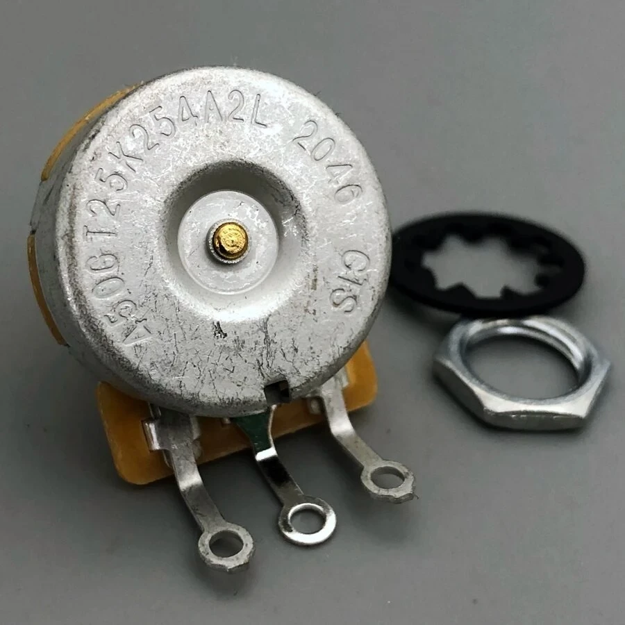 Cts ของแท้ 500K 250K กีตาร์ Potentiometer หม้อแรงบิดต่ําและเสียงรบกวนต่ํารู้สึกเรียบเพลาทองเหลืองอุปกรณ์เสริมมืออาชีพ