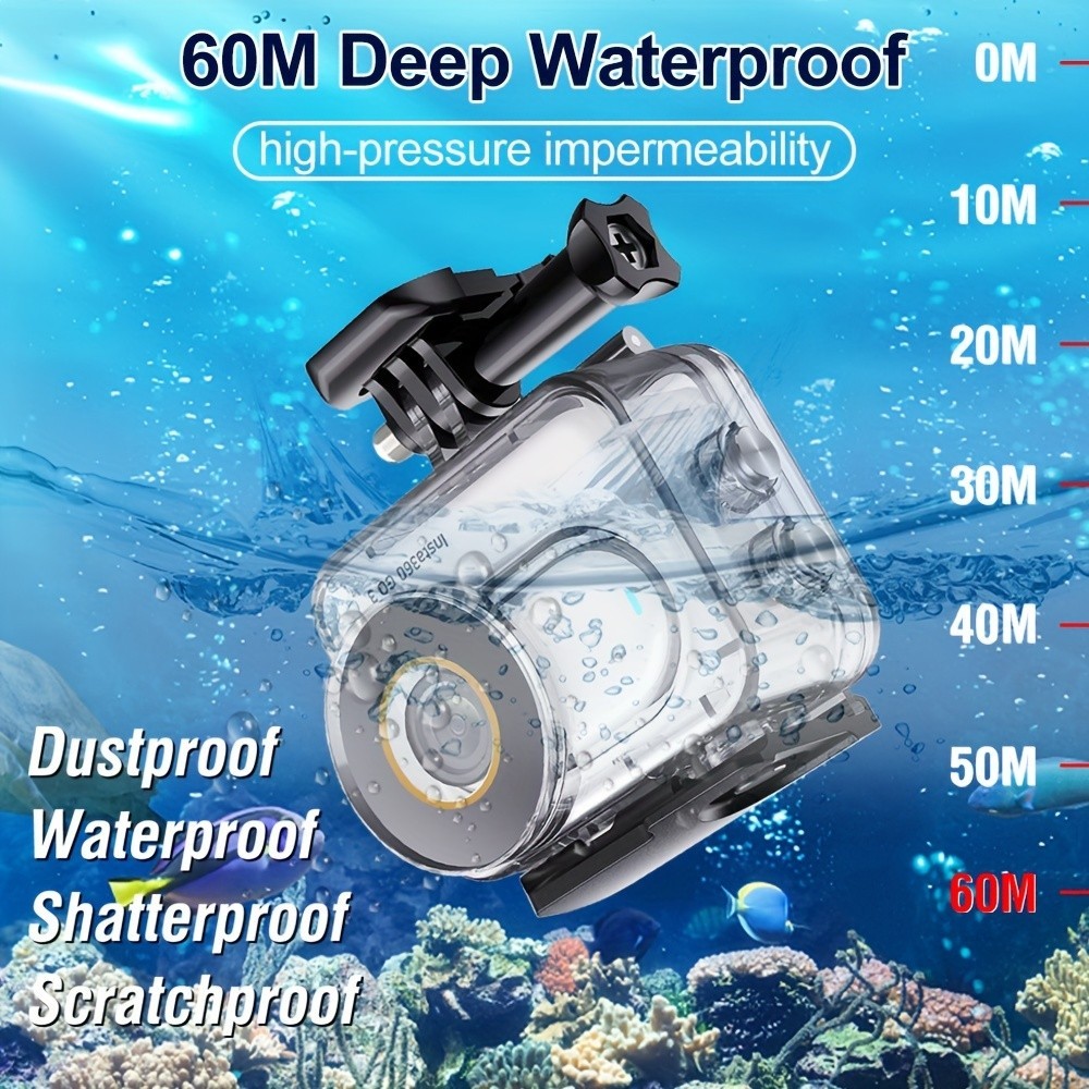 สําหรับ Insta360 GO 3 GO3 GO3S กรณีกันน้ํากล้อง Dive Case 60 M ใต้น้ํายิงอุปกรณ์เสริมสําหรับ Insta 360 GO3S