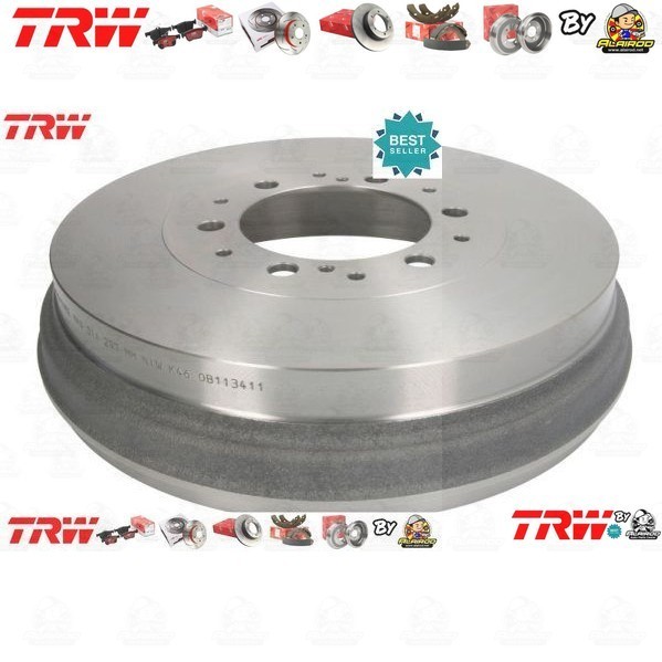 TRW จาน ดรัมเบรค 1 ใบ จานดรัมเบรคหลัง ดรัมเบรคหลัง เหล็กเกรด GG20 DB 7036  Toyota Revo 4WD, ยกสูง ปี 2015-2022