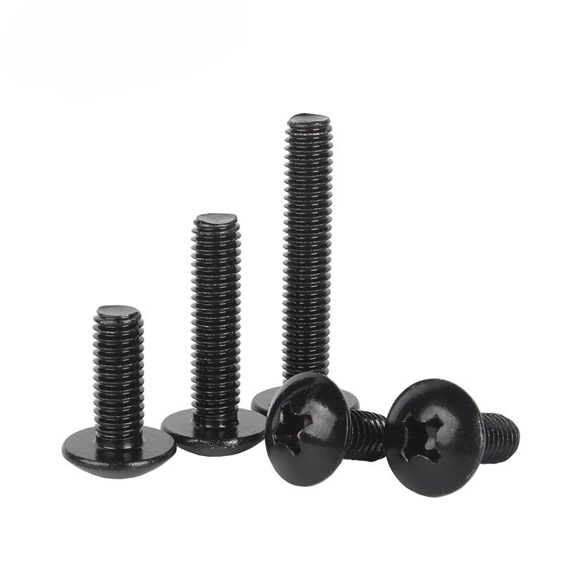 หัวสกรูสเตนเลส 304 หัวกลม หัวแบน ขนาดใหญ่ สีดํา สําหรับร่ม  M3 M4 M5 M6 - รูปที่ 4