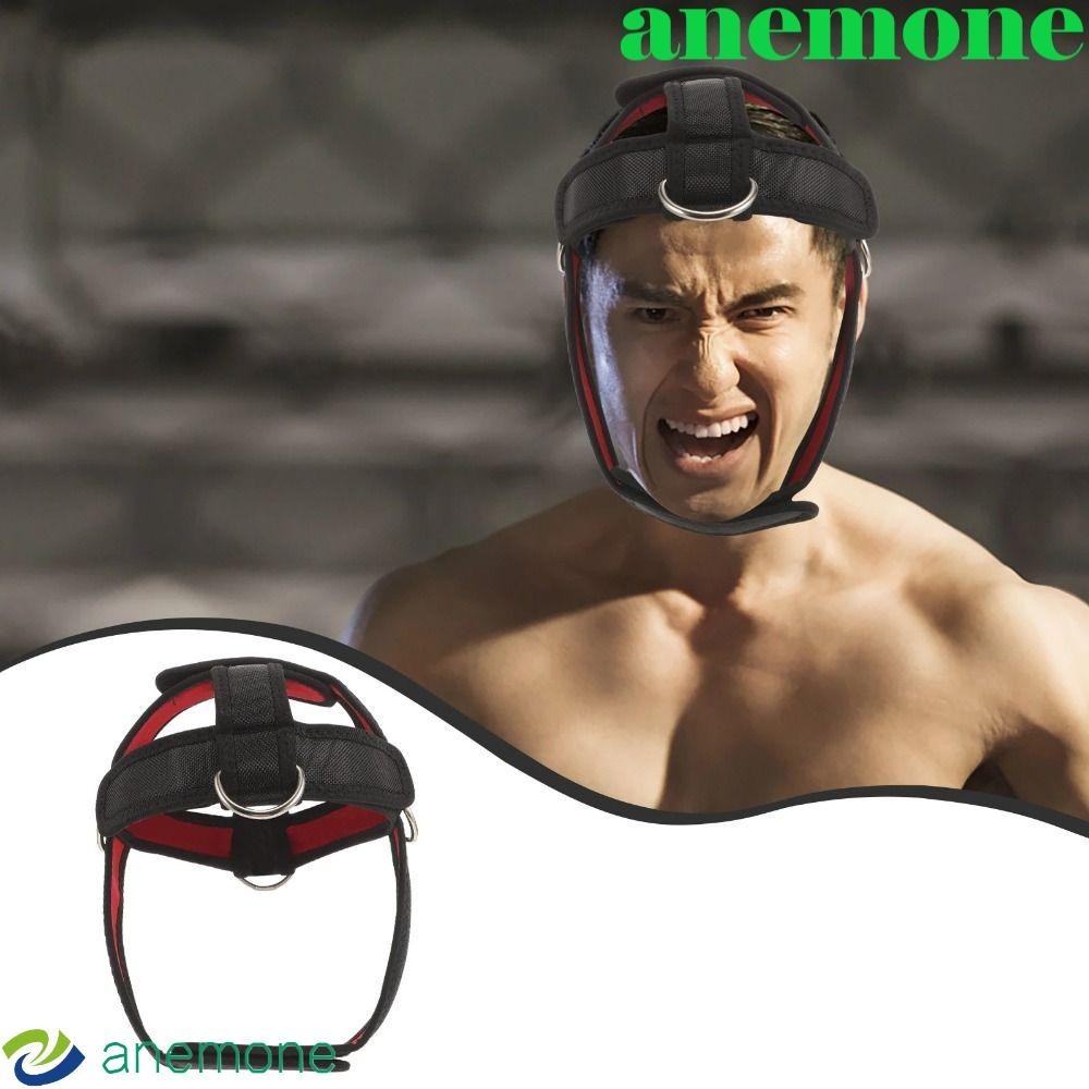 Anemone Head Training Harness, ปรับมัลติฟังก ์ ชั ่ นหัวและคอเทรนเนอร ์ Band, กล ้ ามเนื ้ อการฝึกอบรมสีดําทนทานแบบพกพาคอ Strength Training Strap Gym