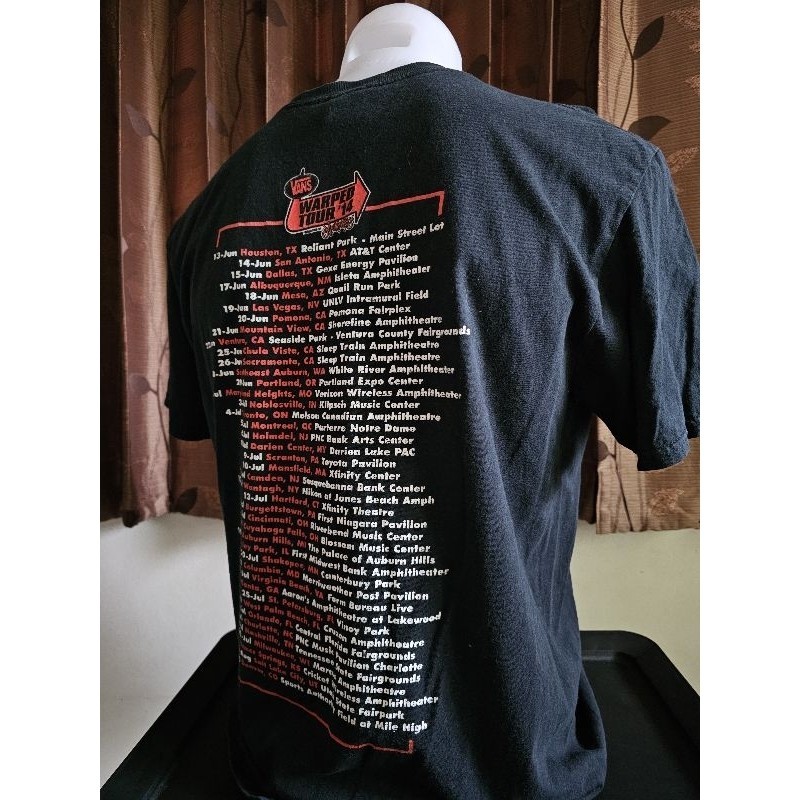 HOT แท้ เสื้อยืด งาน Vans Warped Tour 2014 มือ 2 เสื้อยืดผู้ชาย Unisex