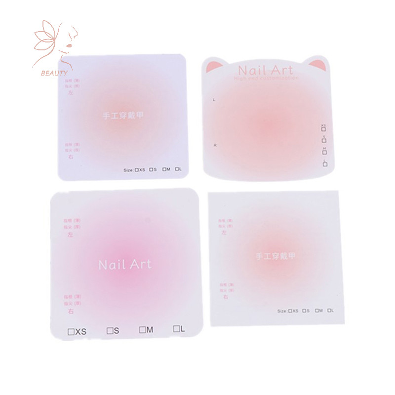 [maybeauty] 10 ชิ้นกดบนเล็บบรรจุภัณฑ์แสดงที่ทําด้วยมือเล็บปลอมการออกแบบ Swatch แสดงบัตรเล็บตัวอย่างแสดงร้าน {TH}