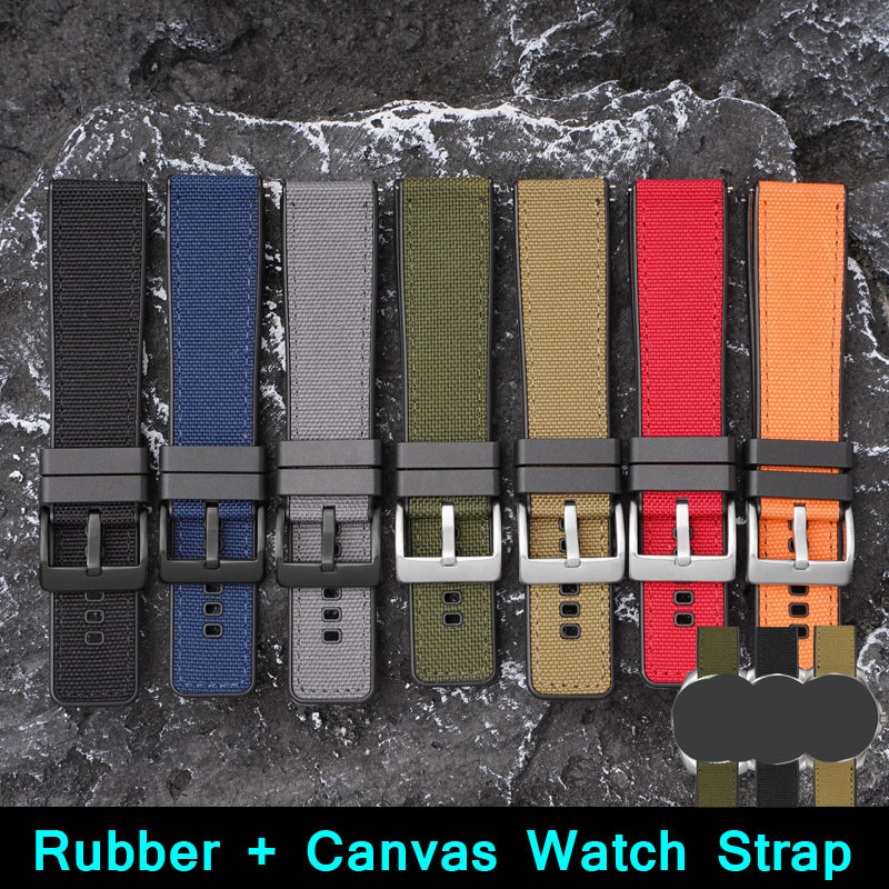 Quick Release ผ ้ าใบยางสายนาฬิกา 20 มม.22 มม.24 มม.เปลี ่ ยนนาฬิกาสร ้ อยข ้ อมือผ ้ าซิลิโคนสายรัดข ้ อมือ