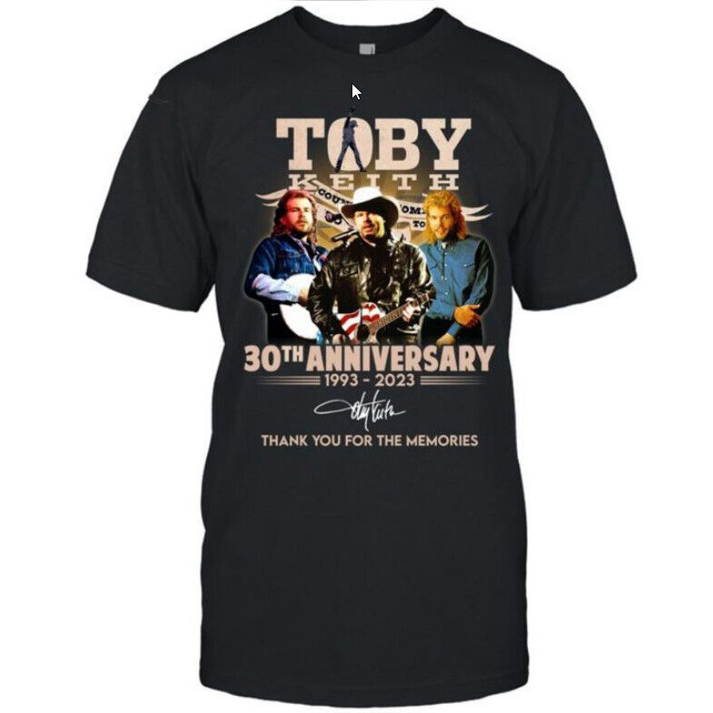 Toby Keith 30Th Anniversary 1993 – 2023 Thank You For The Memories T-Shirt