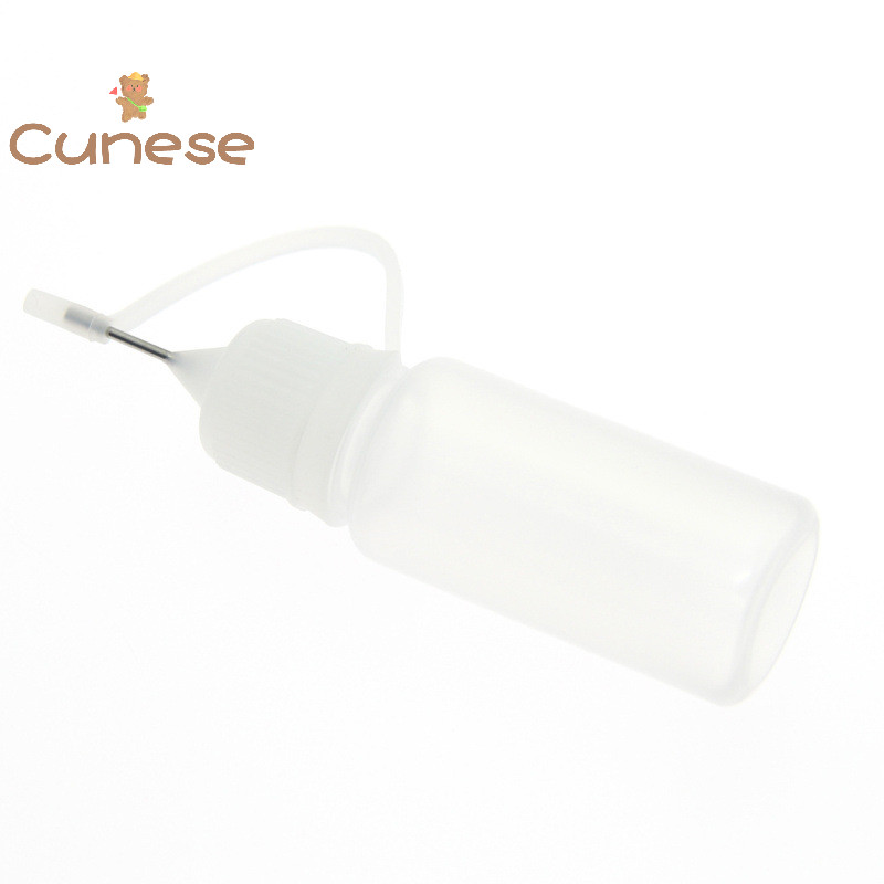 [Cunese ] 10ml Tip Bottle Applicator Bottle สําหรับเครื ่ องมือแต ่ งหน ้ าน ้ ํามันปากแหลมสี [ ใหม ่ ]