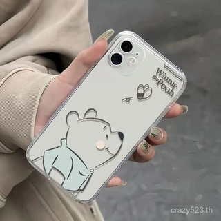 Winnie the Pooh Beeเคสโทรศัพท์เรียบง่ายเหมาะสําหรับiPhone 11 12 Soft Shellป้องกันฝุ่น 13 14 15 PRO XRกันกระแทก11 12 13 14 15 PROMAX X XMAX 7 8 14 15 PLUSกันกระแทก