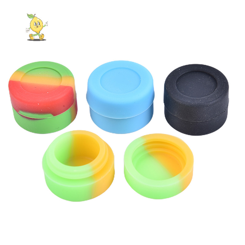 [mozh] 3ml Silicone Wax Jar Containers Non Mixed color New 3 ml wholesale lot [TH]