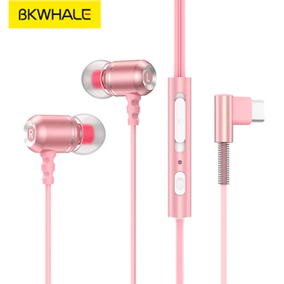 Bkwhale หูฟัง Type-C ในหู DAC มินิซับวูฟเฟอร ์ ชุดหูฟังแบบมีสายสําหรับ ip 15 pro