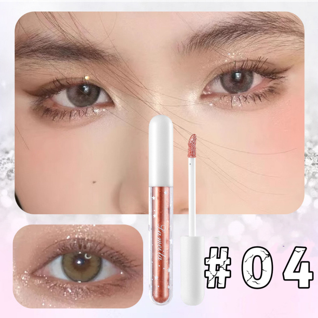 HIH shop อายแชโดว์ เนื้อลิควิด กลิตเตอร์ เนื้อแน่น สีชัด ติดทน - รูปที่ 6