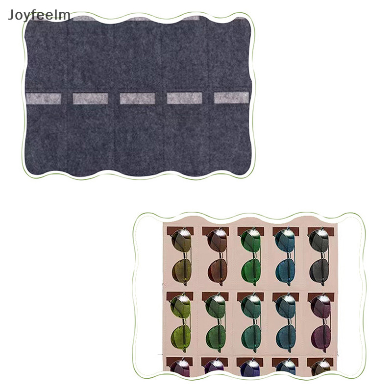 YFE 15Slots Felt ขาตั้งแว่นตาสําหรับแว่นตากันแดดแว่นตาแสดงกระเป๋าผนังกระเป๋ากล่องเก็บ N