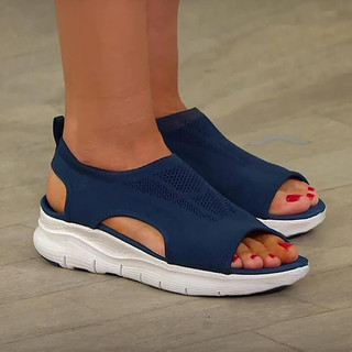 Women Sandals Leisure Versatile Fashion Trends Mesh Fish-Beak Casual Soft soled Shoes