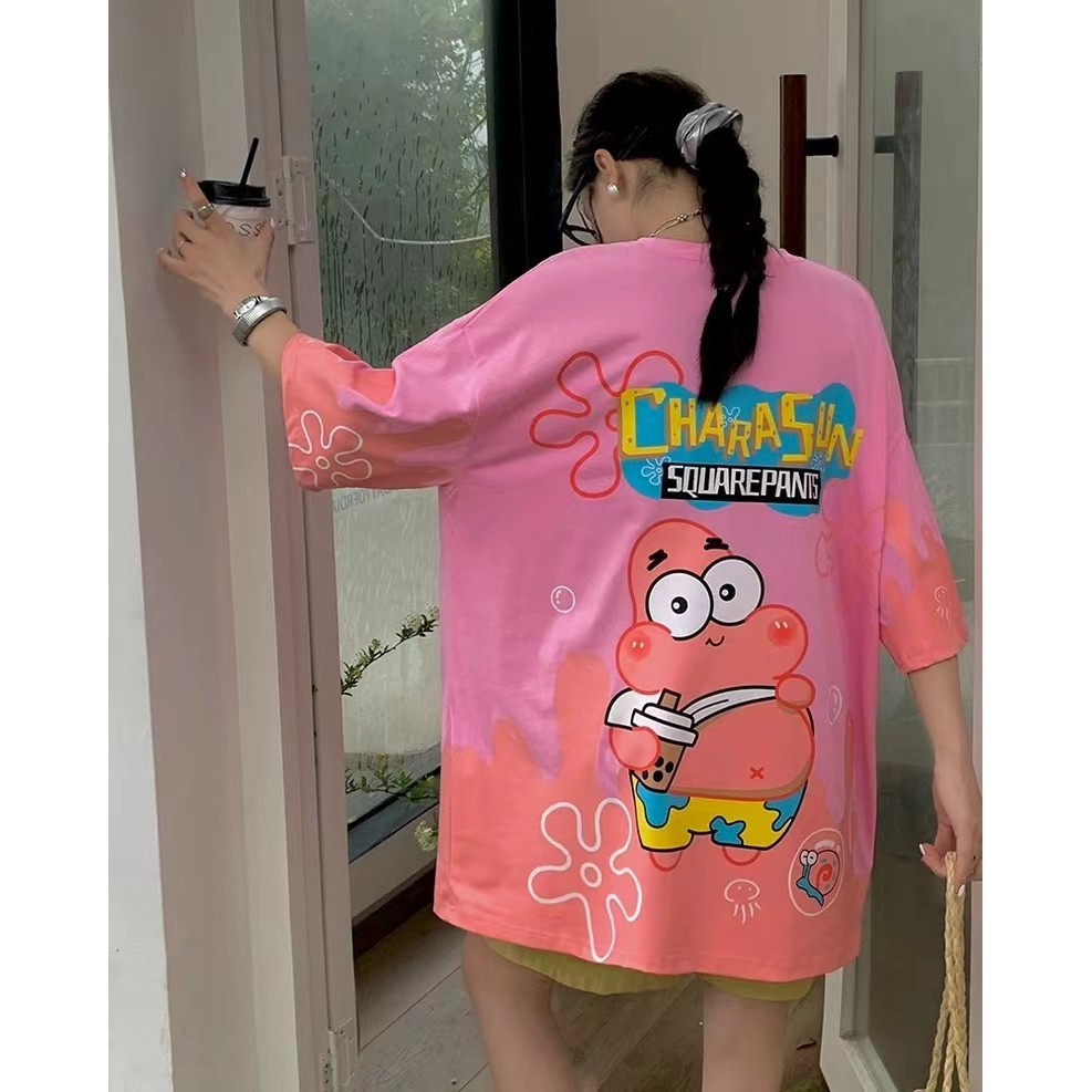 เสื้อยืดพลัสไซส์หลวมมีสไตล์--M-XXXL