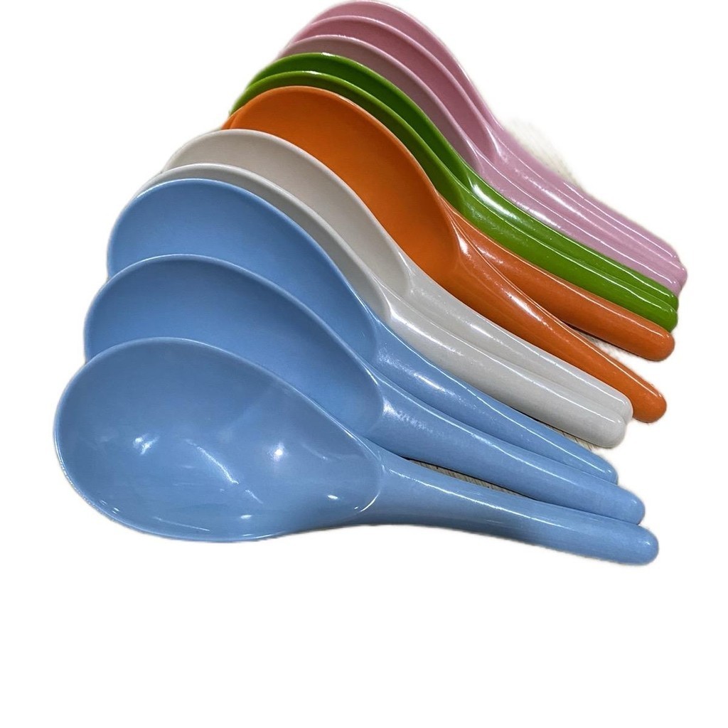 ทับพีตักข้าวสีพื้นขายยกแพ็คคละสีให้มี12ชิ้น