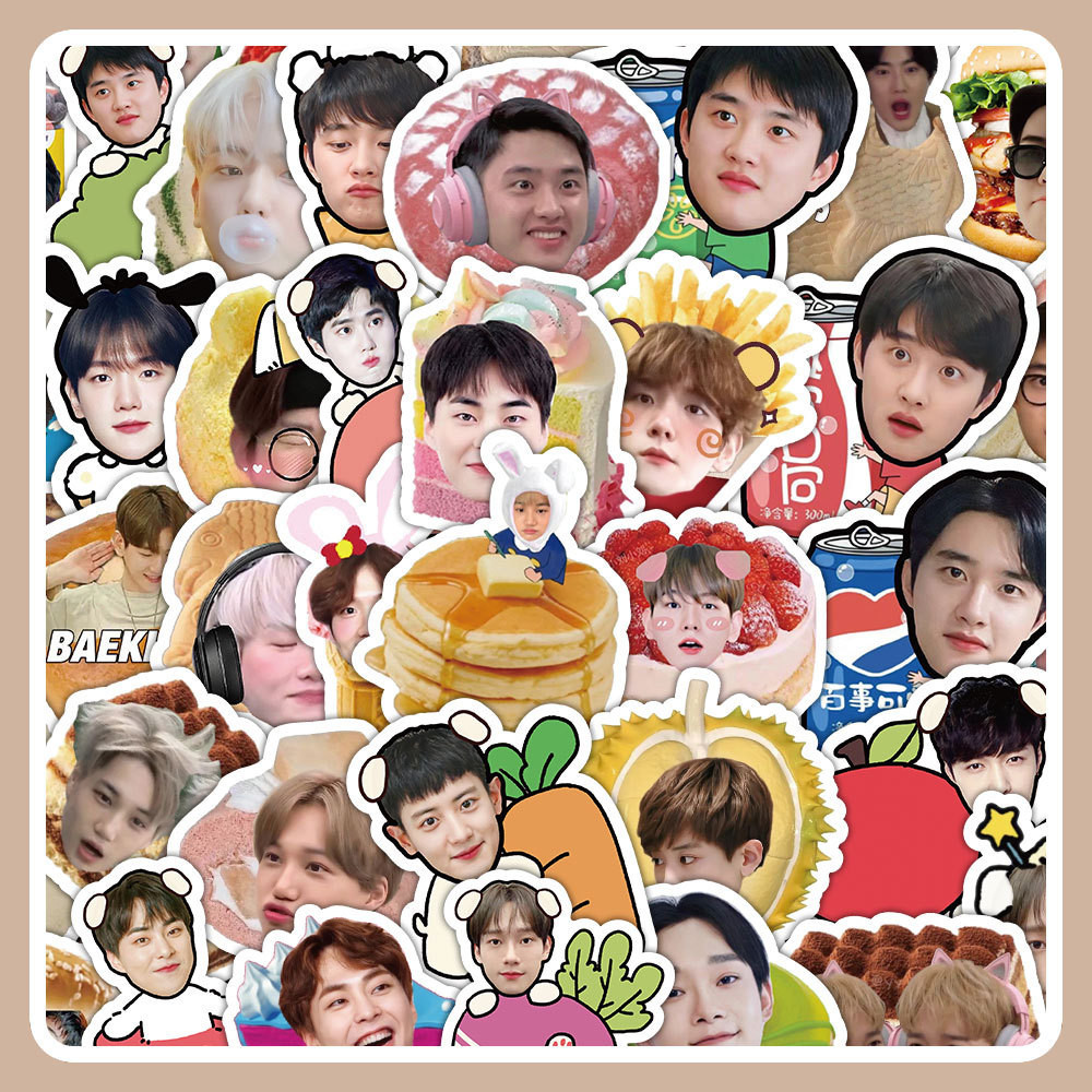 65 แผ่น EXO อาหาร Avatar สติกเกอร์มูลค่าคนดัง French Fries คู่มือเคสโทรศัพท์เดสก์ท็อปตกแต่งสติกเกอร์กันน้ํา