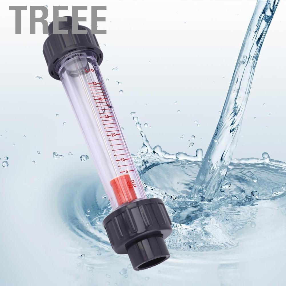Treee เครื่องวัดการไหลของของเหลว LZB-15(D) เครื่องวัดอัตราการไหลของท่อพลาสติก ความแม่นยำสูง ทนกรดอัลคาไล