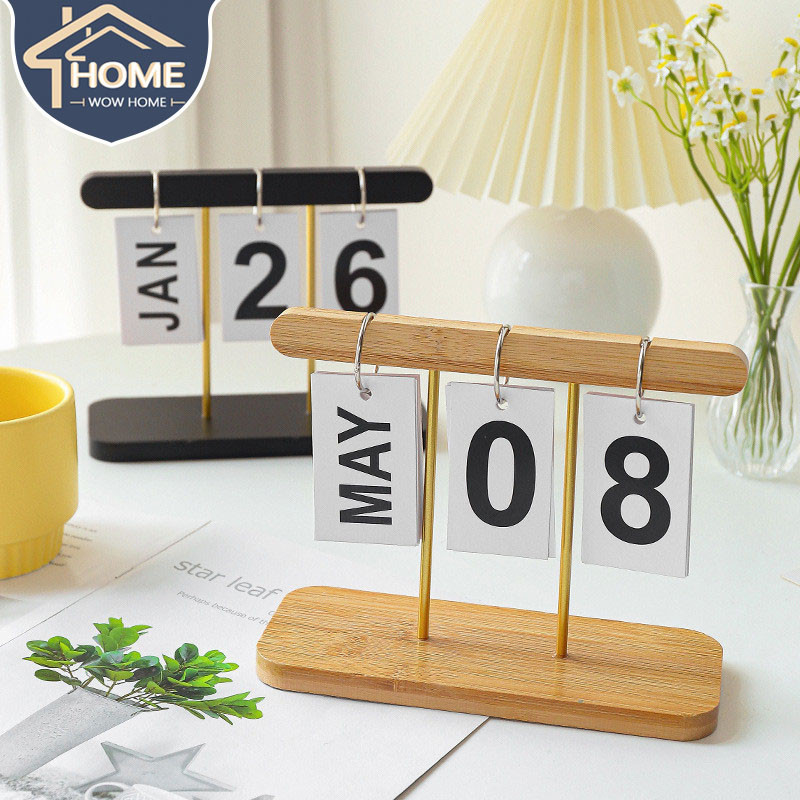 พร้อมส่ง 💖ปฎิทินไม้ ปฎิทินตั้งโต๊ะ ปฏิทินมินิมอล ปฏิทินหมุนหน้ากระดาษ มี 3 สี ตกแต่งโต๊ะ ของแต่งบ้าน