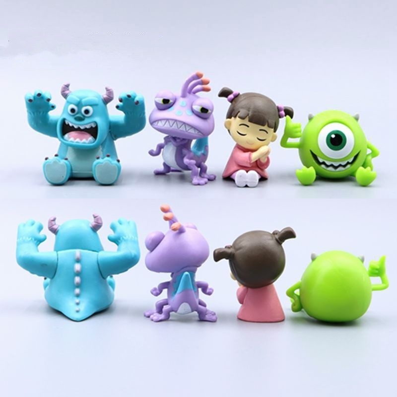 ตัวเลข University Monsters Inc 4 ชิ้น James P. Sullivan อะนิเมะ Action Figure Michael Wozosky Randal