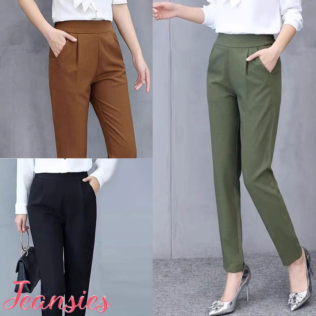 ใหม่ กางเกงใส่ทำงานกางเกงขายาว สำหรับผู้หญิง รุ่นใหม่ล่าสุด พร้อมส่ง 2024