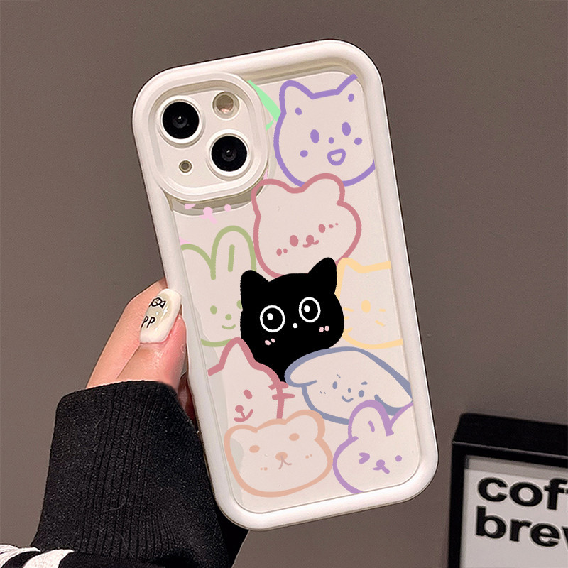 🔥ส่งจากไทย🔥เคส iphone 7P 8P 11 13 14 Pro Max กล้องป้องกันมิตรกับสิ่งแวดล้อมกันกระแทกดอก สัตว์ที่มีสีสัน